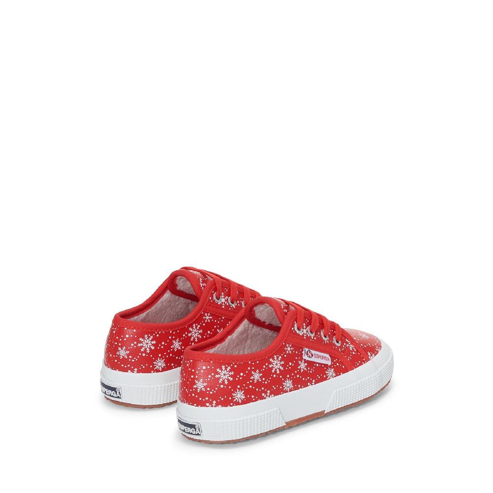 Superga 2750 KIDS VEGAN MATERIAL SNOWFLAKESRED-SNOWFLAKES Negozio