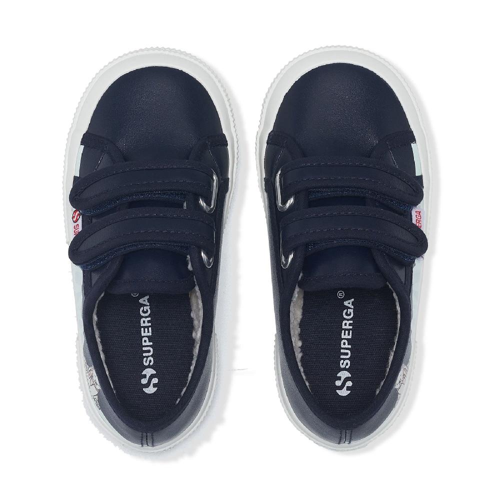 Superga 2750 KIDS STRAPS VEGAN MATERIAL POLAR BEARBLUE NAVY-POLAR BEAR In Saldo