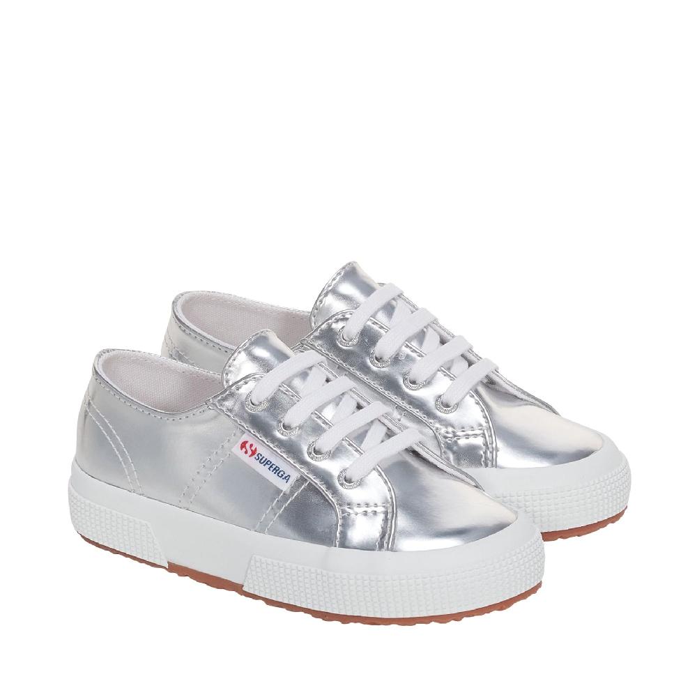 Superga 2750 KIDS MIRROR SYNTHETIC MATERIALSILVER Nuova