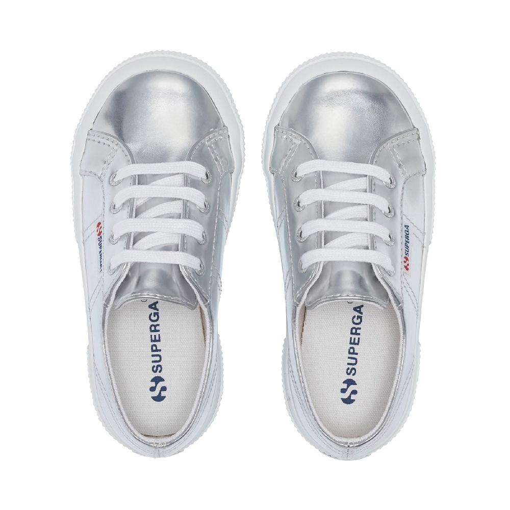 Superga 2750 KIDS MIRROR SYNTHETIC MATERIALSILVER Nuova