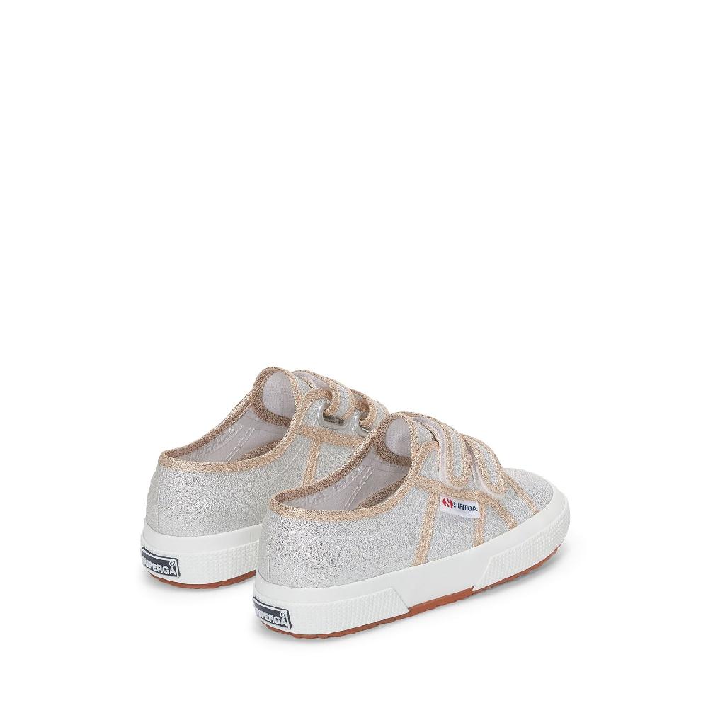 Superga 2750-LAMESTRAPJGREY SILVER-GOLD Spedizione Gratuita