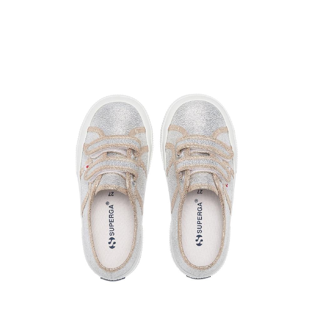 Superga 2750-LAMESTRAPJGREY SILVER-GOLD Spedizione Gratuita