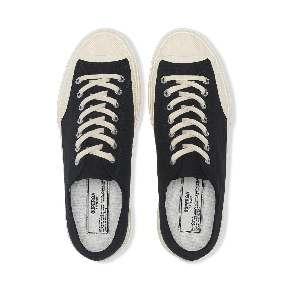Superga 2432 WORKS LOW CUT COTTON CANVASBLACK-OFF WHITE Spedizione Gratuita