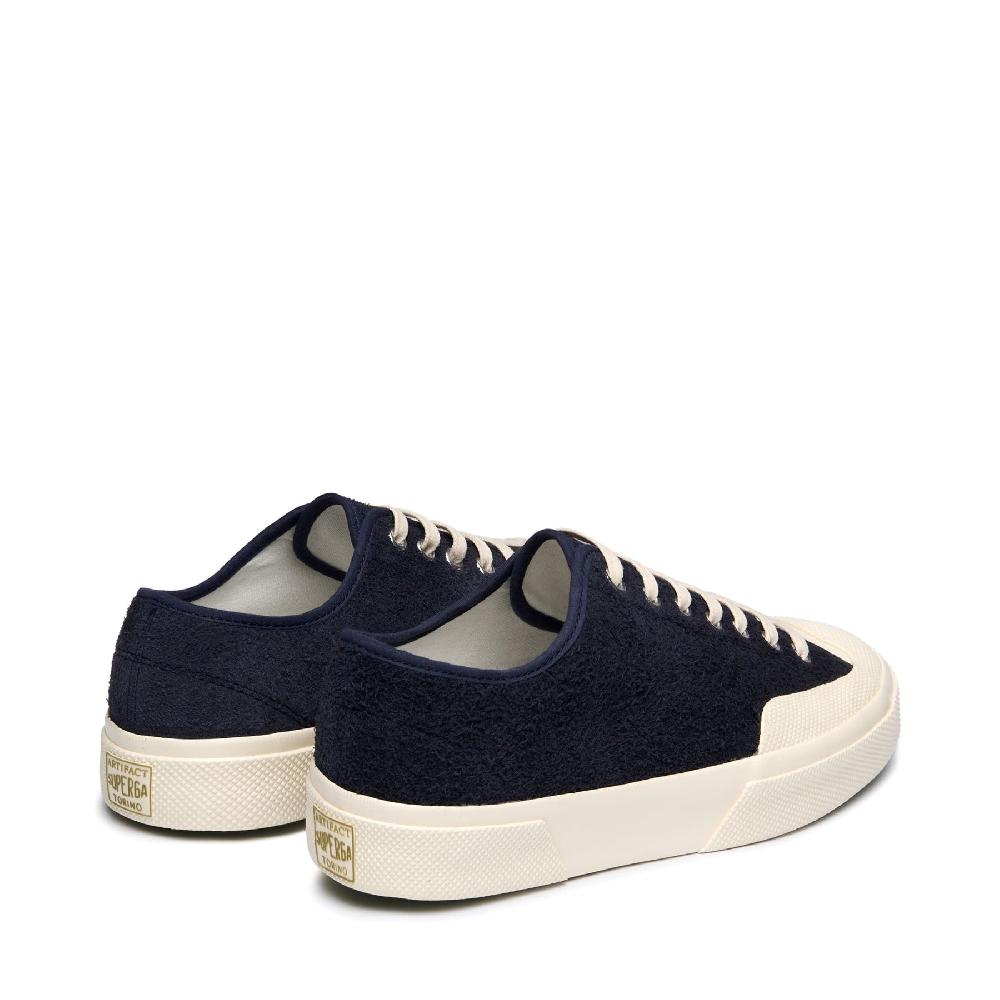 Superga 2432 WORKS HAIRY SUEDENAVY-OFF WHITE Qualità Garantita
