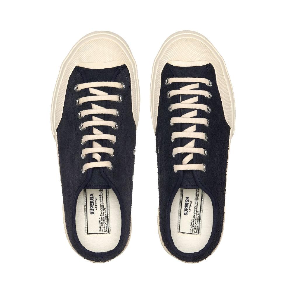 Superga 2432 WORKS HAIRY SUEDENAVY-OFF WHITE Qualità Garantita