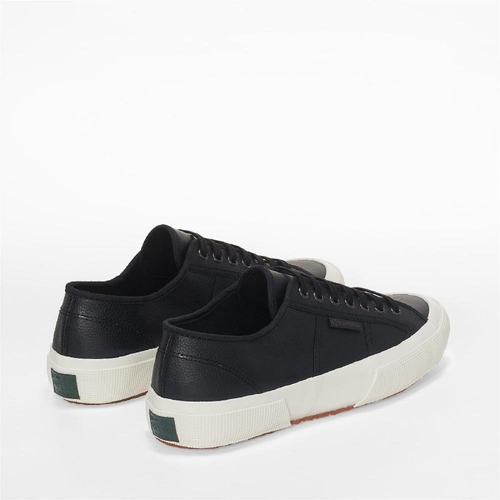 Superga 2750 OG LEATHERBLACK-F AVORIO-BLACK Consegna Veloce