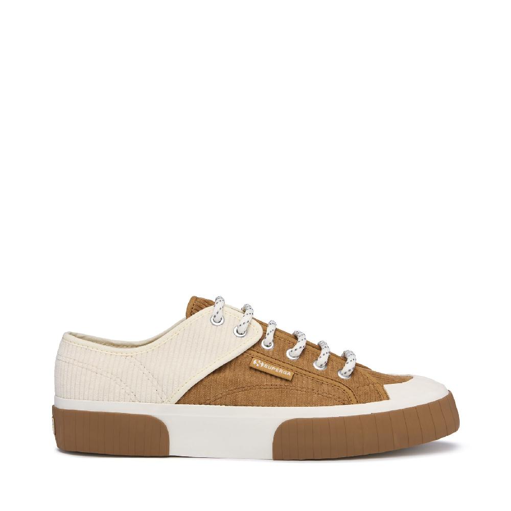 Superga 2630 PANELS CORDUROYDUON-WHITE AVORO In Vendita