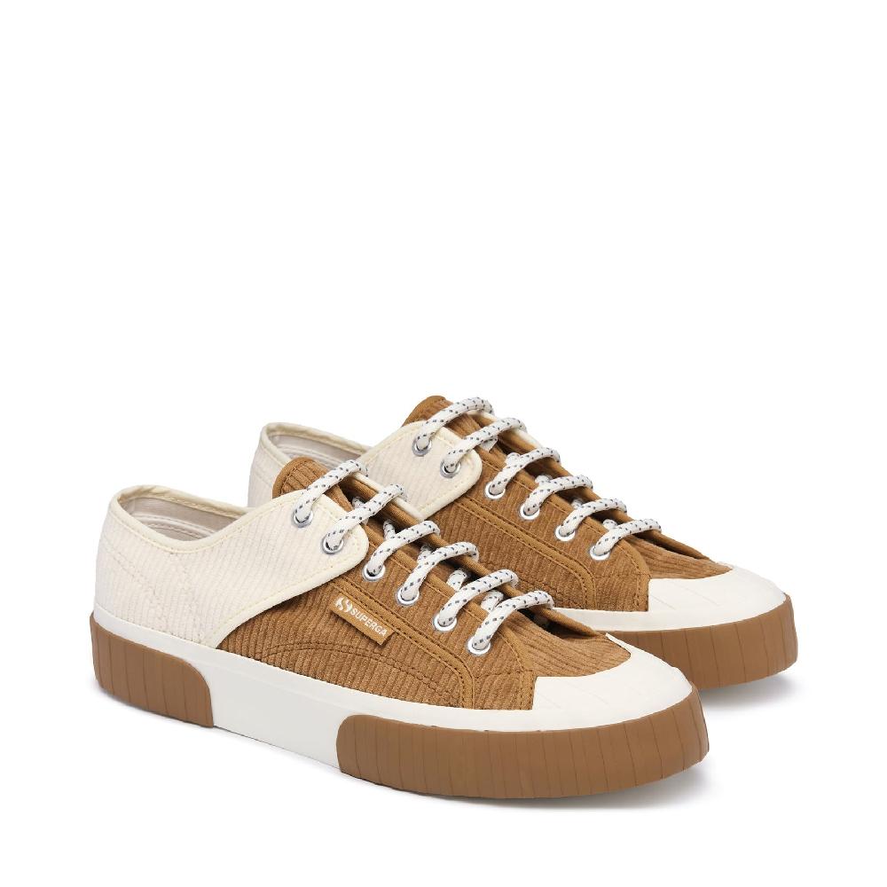 Superga 2630 PANELS CORDUROYDUON-WHITE AVORO In Vendita