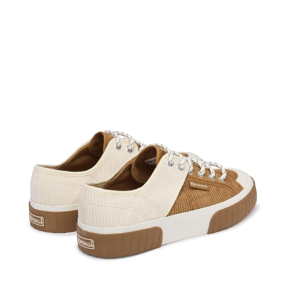 Superga 2630 PANELS CORDUROYDUON-WHITE AVORO In Vendita