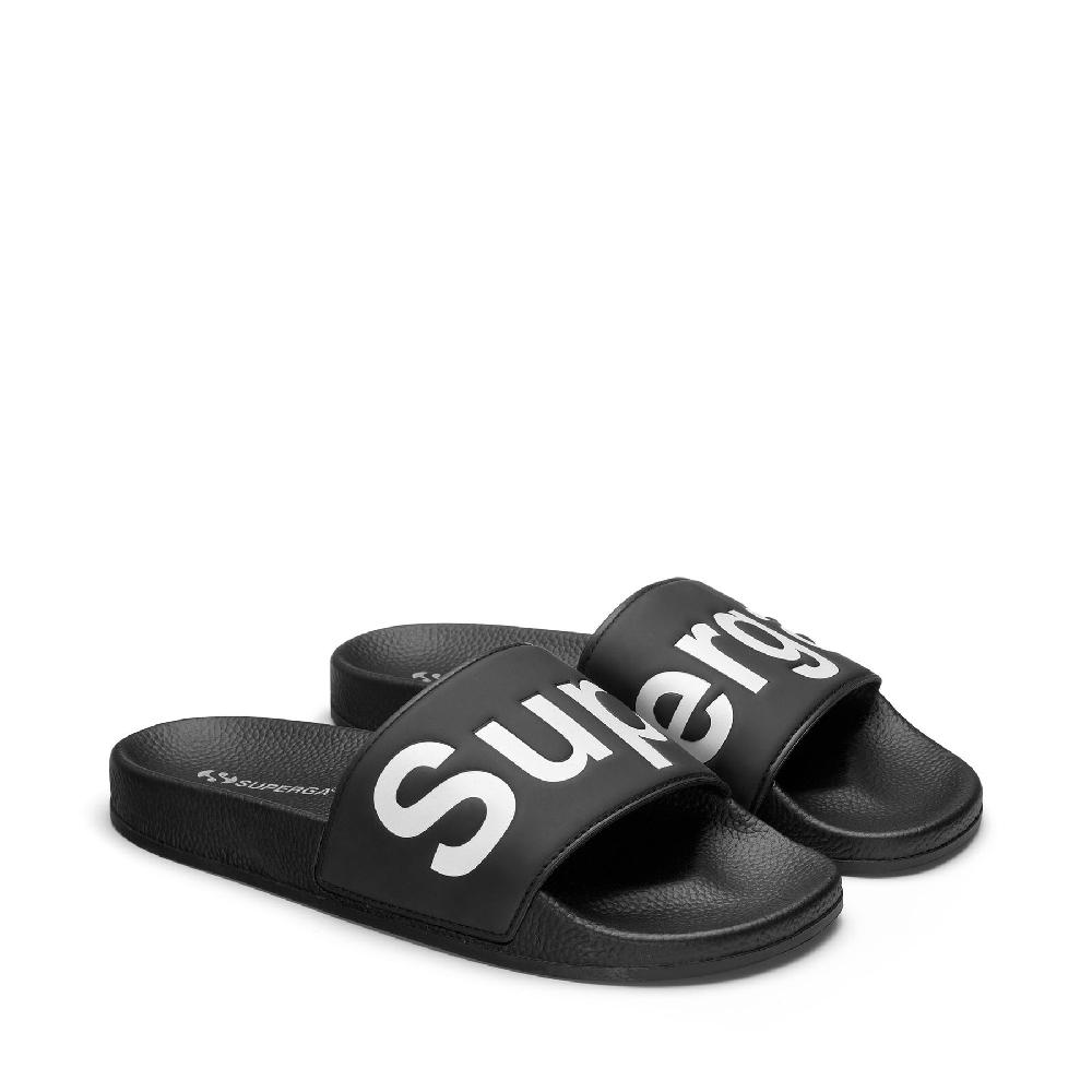Superga 1908 SLIDES POLYSOFTBLACK-WHITE Negozio