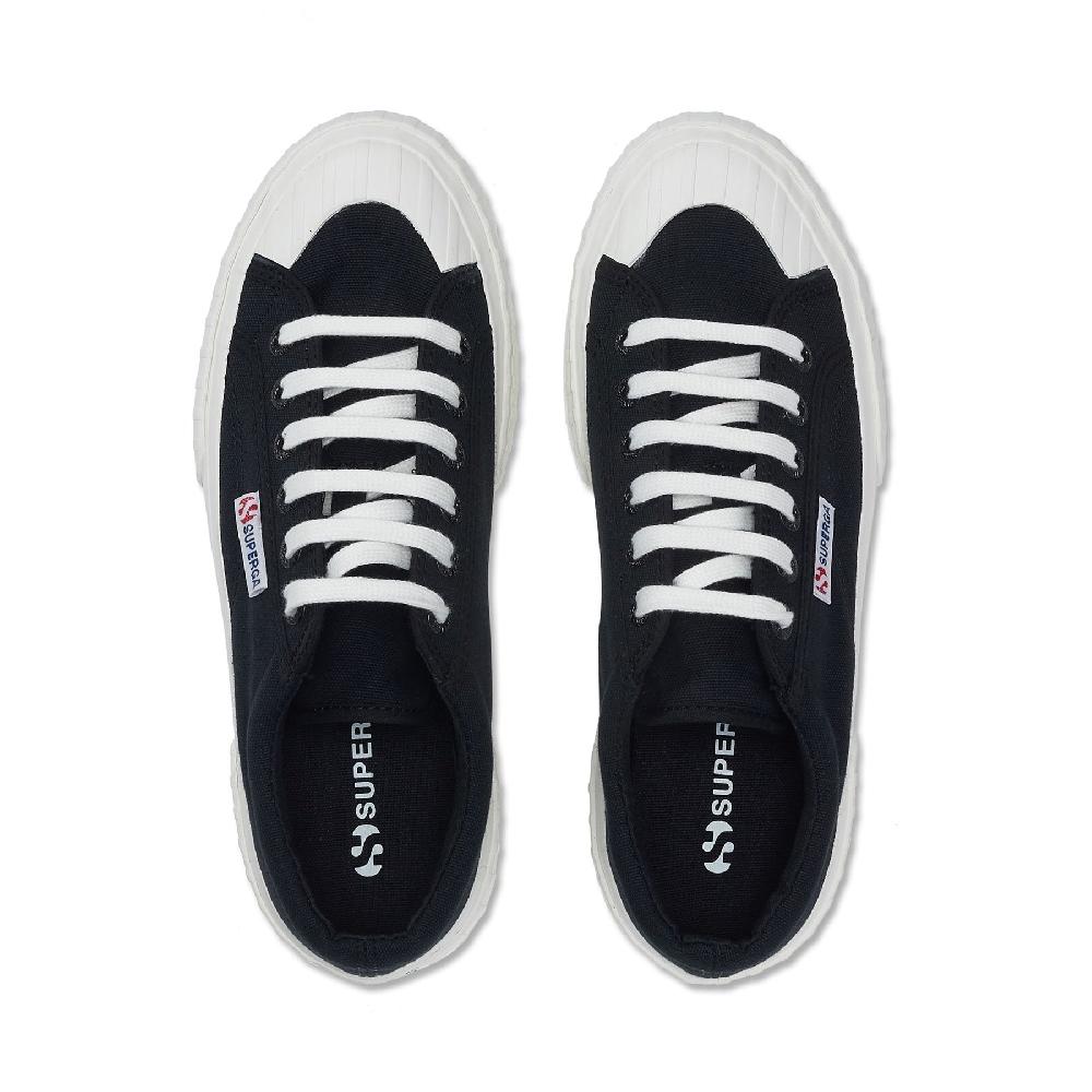 Superga 2631 STRIPE PLATFORMBLACK-WHITE AVORIO Moda