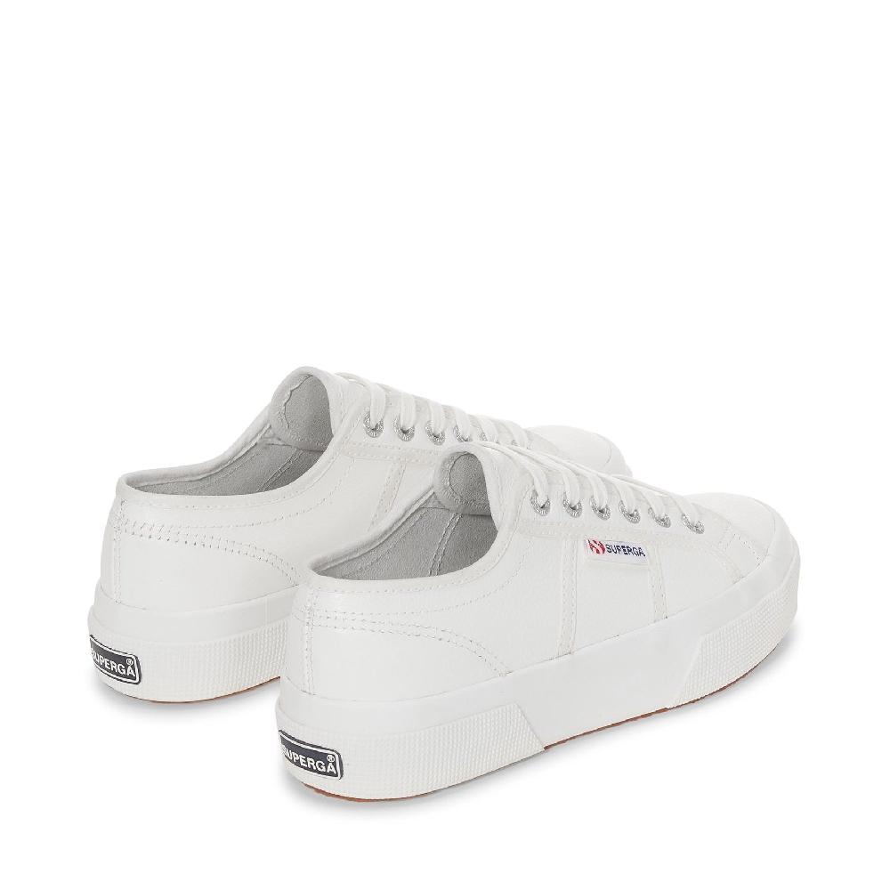 Superga 2740 PLATFORM TUMBLED LEATHERWHITE Promozione Limitata