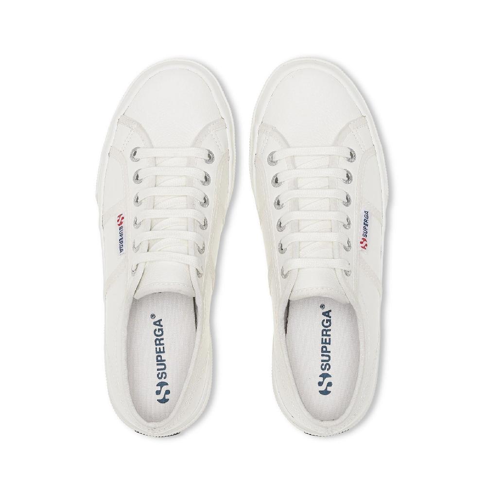 Superga 2740 PLATFORM TUMBLED LEATHERWHITE Promozione Limitata