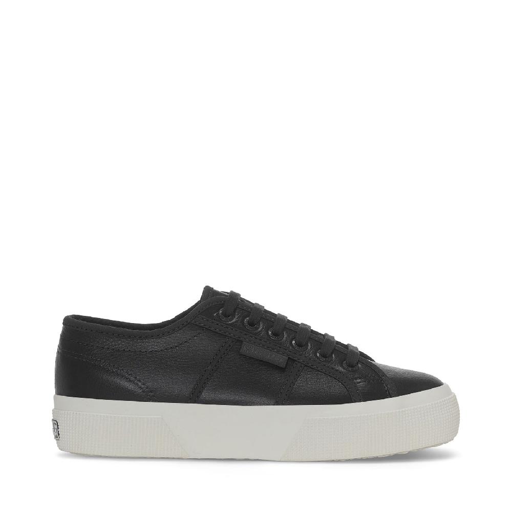 Superga 2740 PLATFORM TUMBLED LEATHERBLACK BRISTOL-FAVORIO Affare Del Giorno
