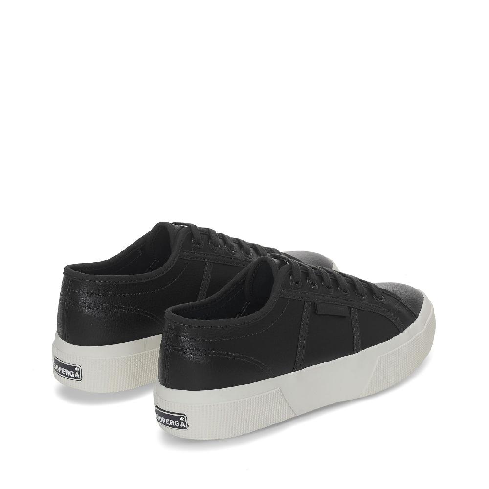 Superga 2740 PLATFORM TUMBLED LEATHERBLACK BRISTOL-FAVORIO Affare Del Giorno