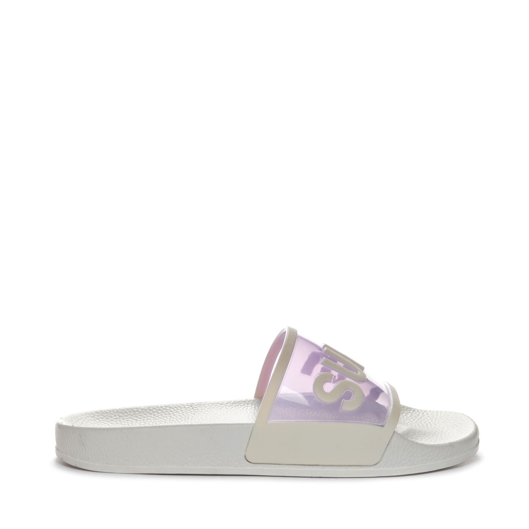 Superga 1908 SLIDES CLEAR IDENTITYWHITE AVORIO-VIOLET LILLA Convenienza