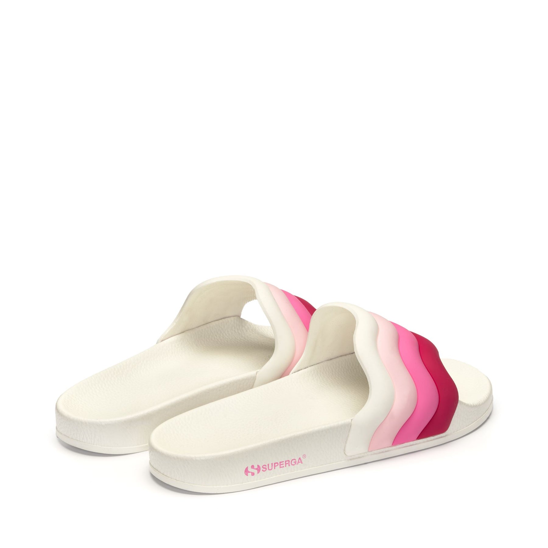 Superga 1908 SLIDES CURLY PADDED STRIPESWHITE-SHADED PINK Offerte