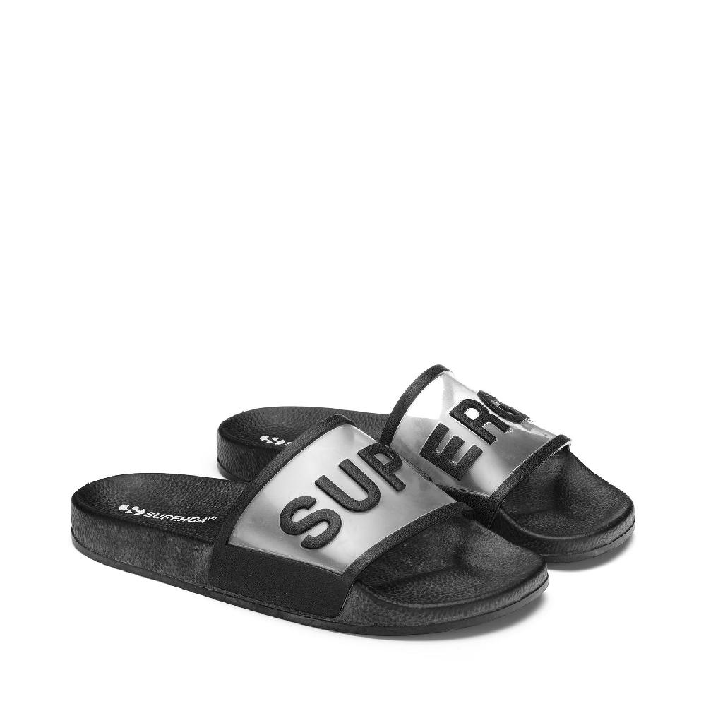 Superga 1908 SLIDES CLEAR IDENTITYBLACK Negozio