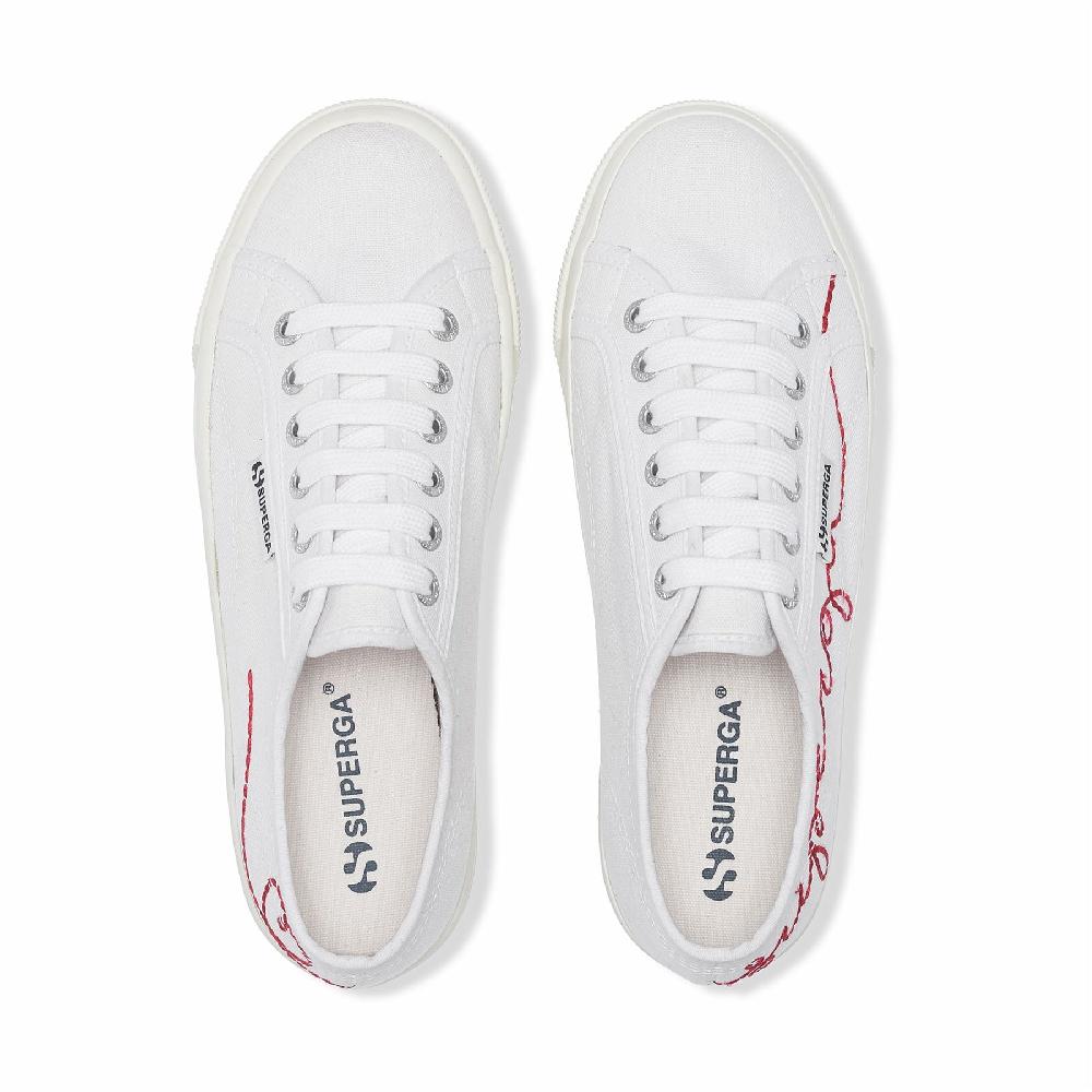 Superga 2790 RED EMBROIDERYWHITE-RED FLAME FAVORIO Novità