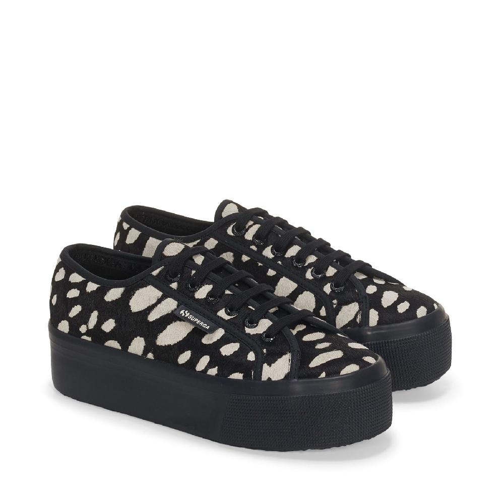 Superga 2790 DK DALMATIAN CALF HAIRBLACK-BEIGE Sconto