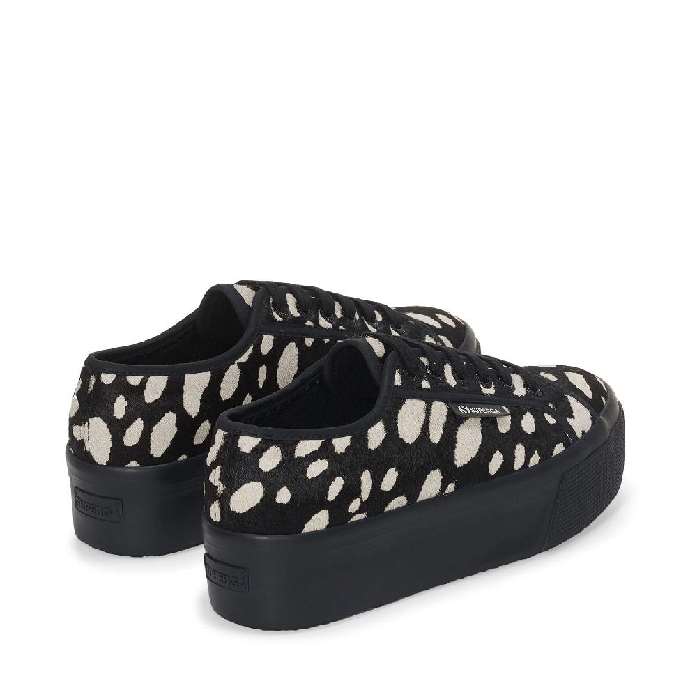 Superga 2790 DK DALMATIAN CALF HAIRBLACK-BEIGE Sconto