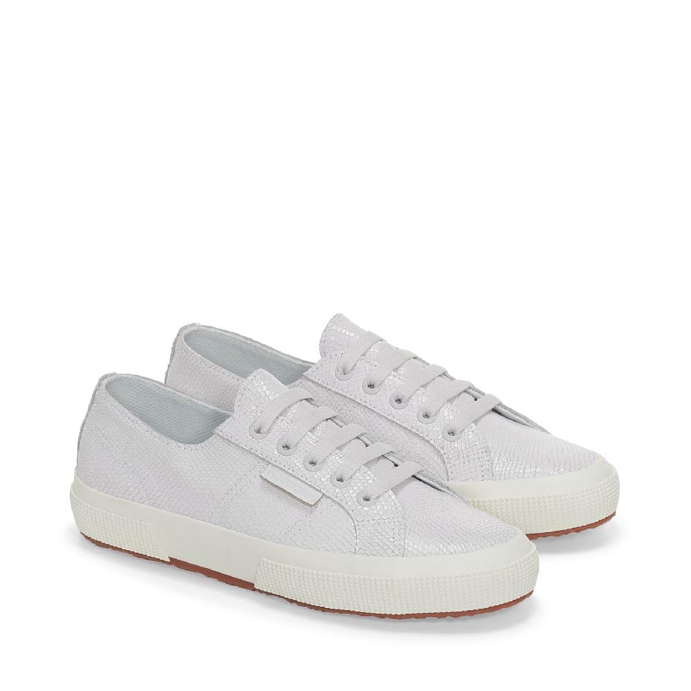 Superga 2750 SNAKE LEATHEROPTICAL WHITE Vendita Calda