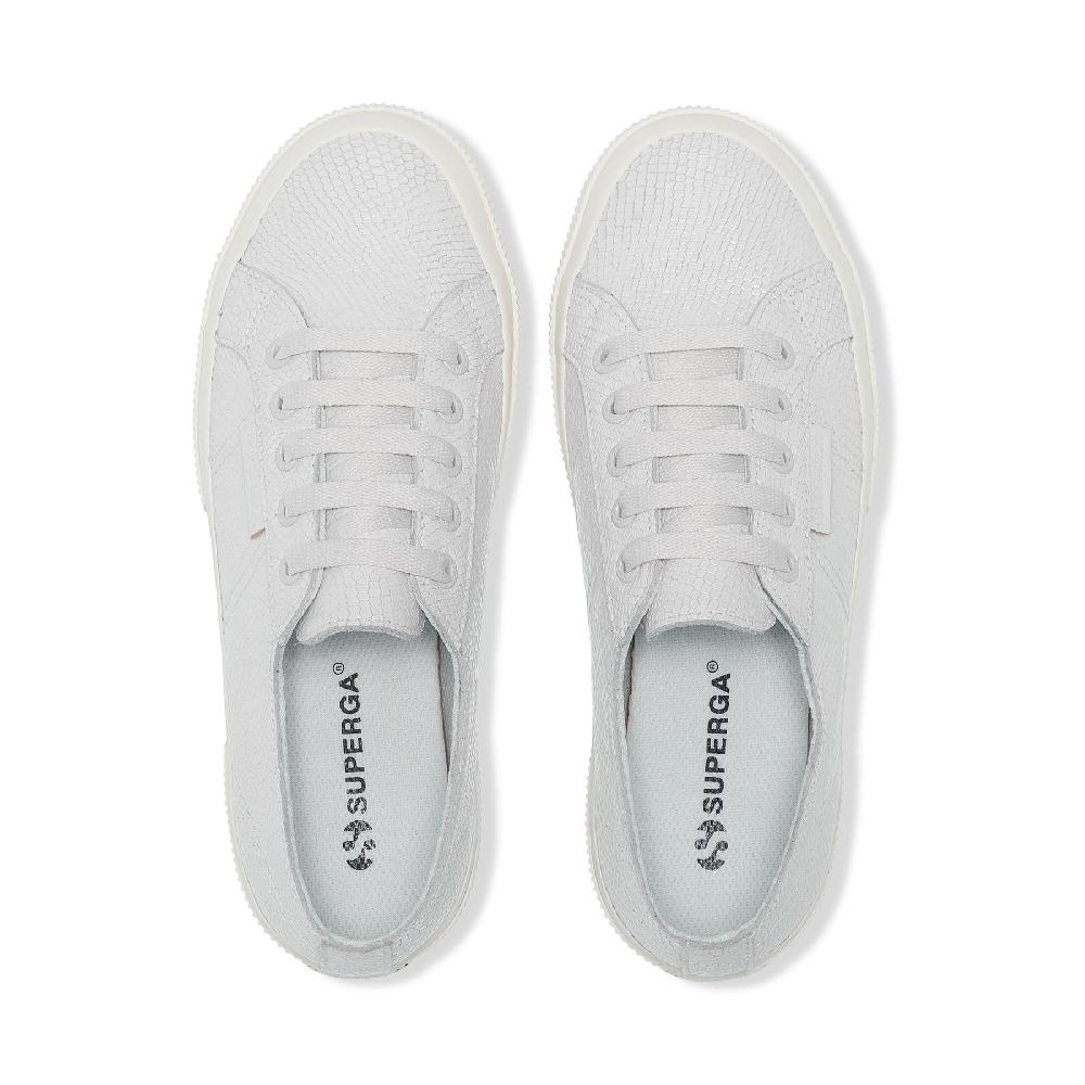 Superga 2750 SNAKE LEATHEROPTICAL WHITE Vendita Calda