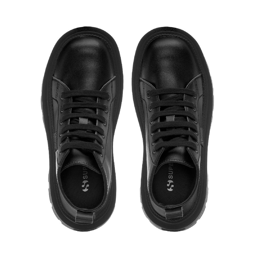 Superga 3052 ALPINA APEX MID VEGAN MATERIALTOTAL BLACK Spedizione Gratuita