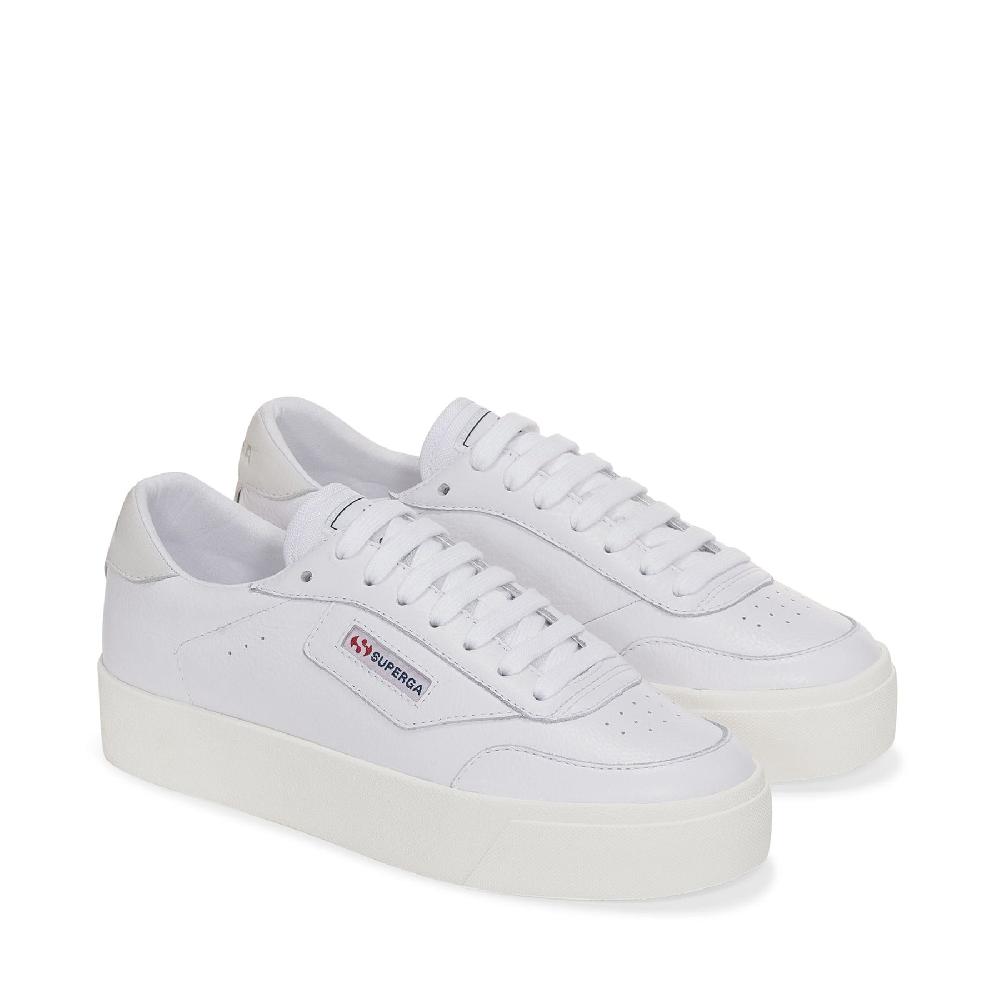 Superga 3854 COURT PLATFORMWHITE-FAVORIO Consegna Veloce