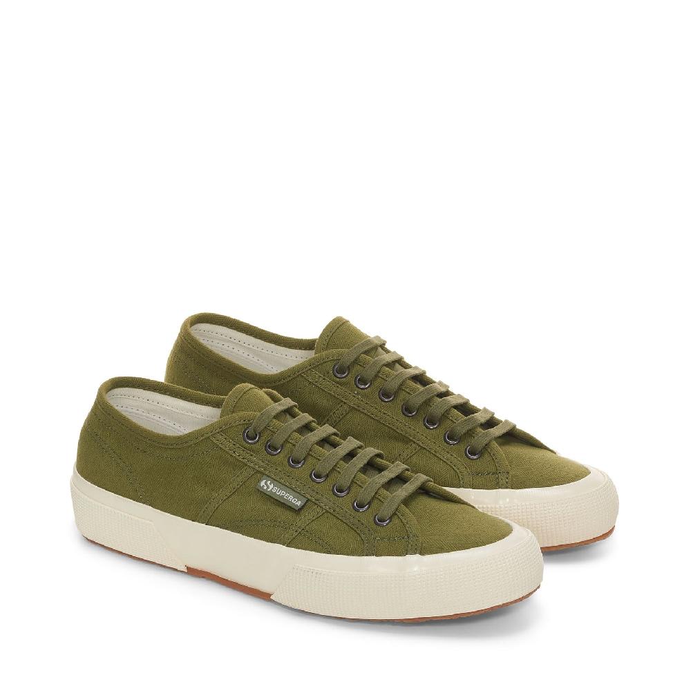 Superga 2750 OG HERRINGBONEGREEN-OFF WHITE Sconto di tempo limitato
