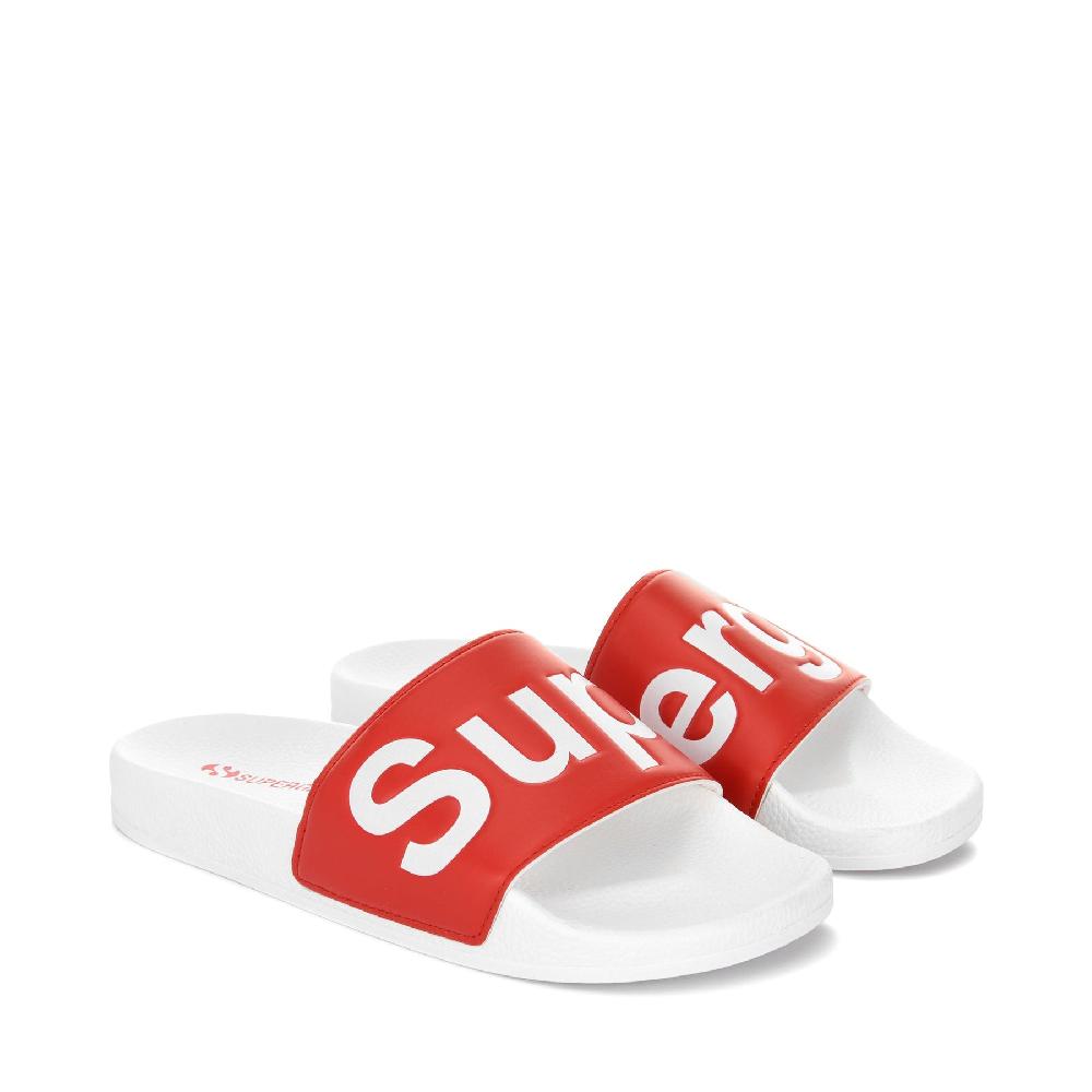Superga 1908 SLIDES POLYSOFTWHITE-RED Acquista Ora