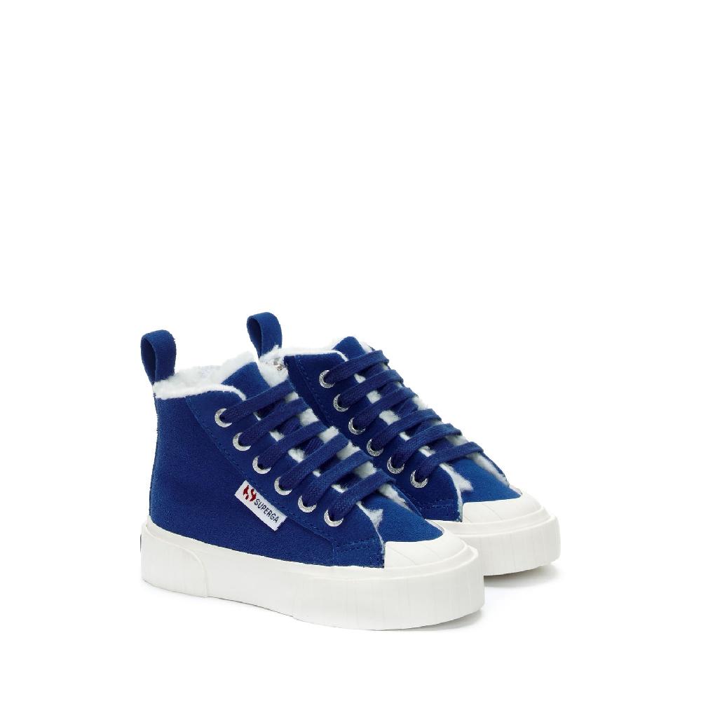Superga 2696 KIDS STRIPE SUEDEBLUE ROYAL-FAVORIO In Vendita