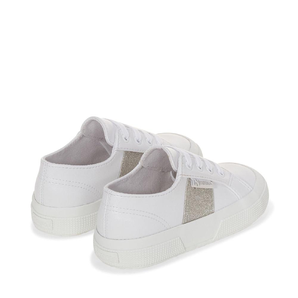 Superga 2750 KIDS SYNTHETIC MATERIAL GLITTERWHITE-SILVER I Più Venduti