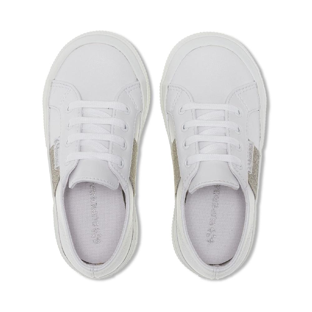Superga 2750 KIDS SYNTHETIC MATERIAL GLITTERWHITE-SILVER I Più Venduti