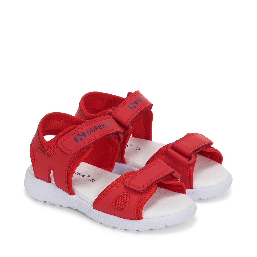 Superga 3999 KIDS SYNTHETIC MATERIALRED-WHITE Prezzo Ridotto