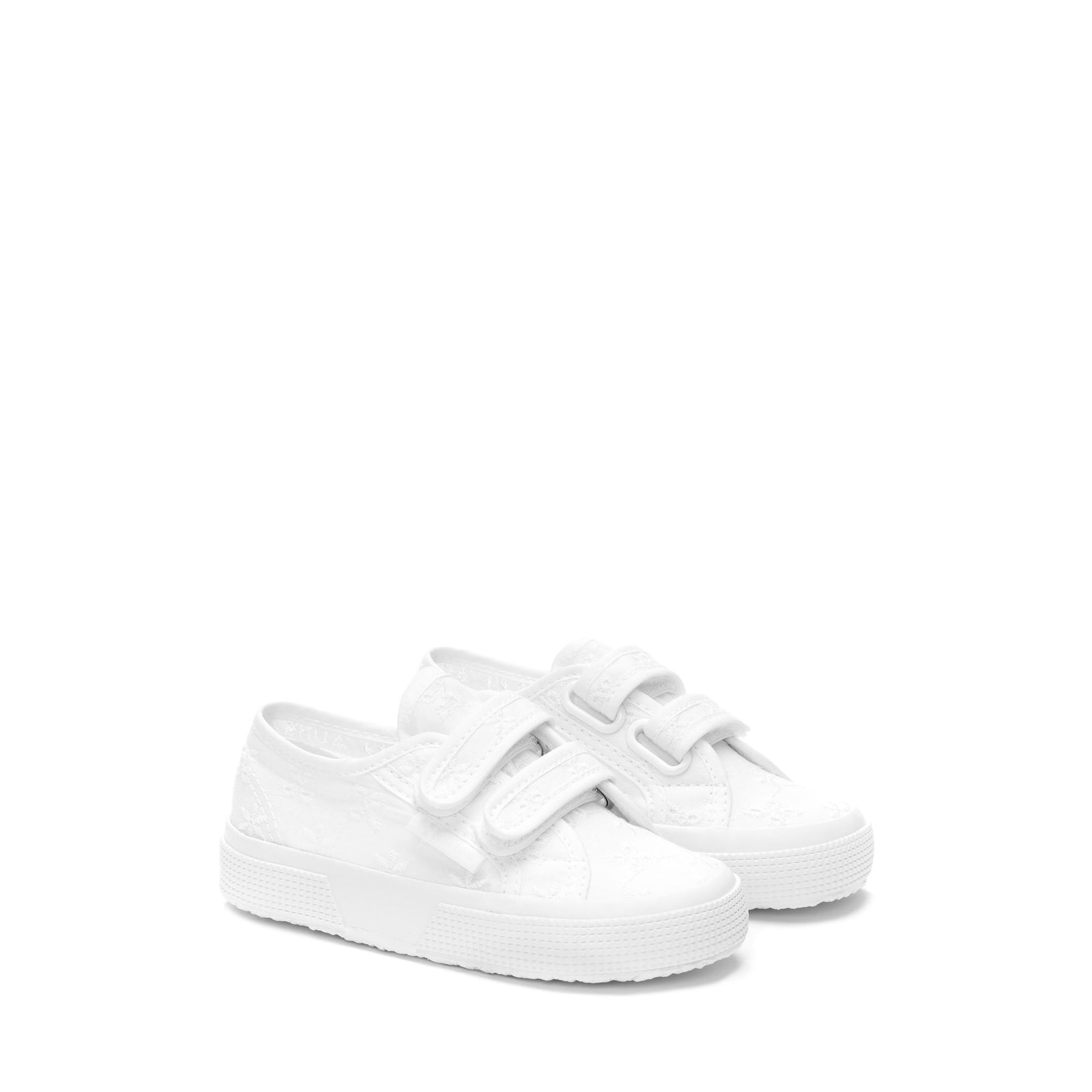 Superga 2750 KIDS STRAPS FLOWER SANGALLOTOTAL WHITE Sottocosto