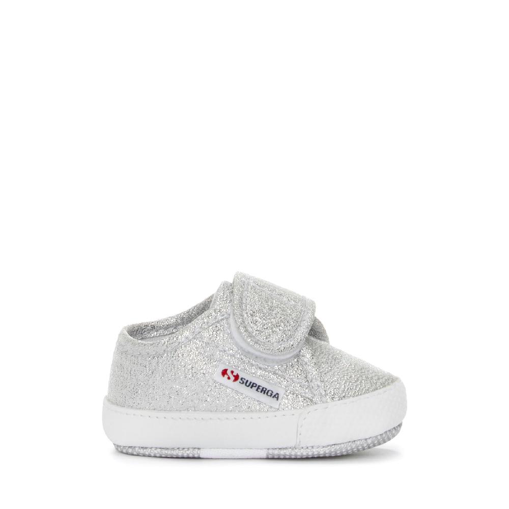 Superga 4006 BABY STRAP LAMEGREY SILVER