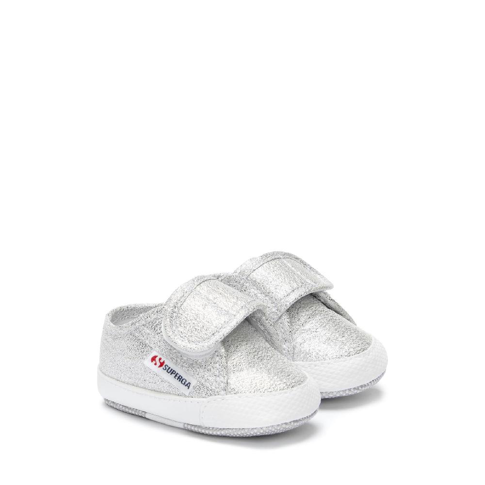 Superga 4006 BABY STRAP LAMEGREY SILVER Consegna Veloce