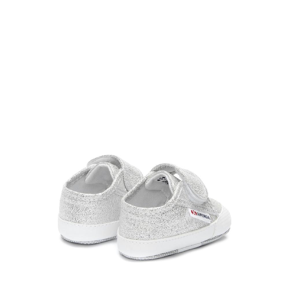 Superga 4006 BABY STRAP LAMEGREY SILVER Consegna Veloce