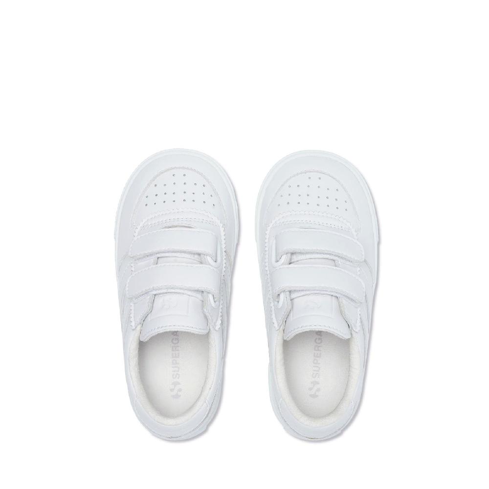 Superga 2846 KIDS SEATTLE STRAPS VEGAN MATERIALTOTAL WHITE Fino Al -60%