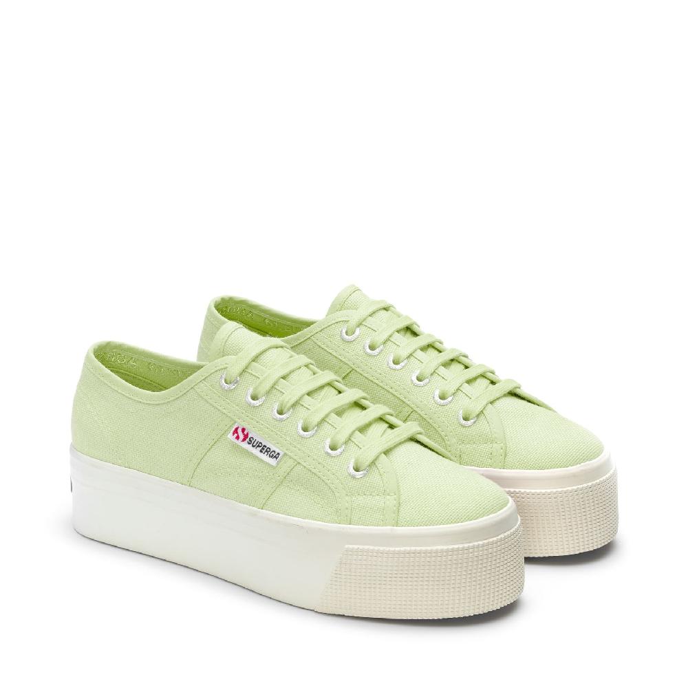 Superga 2790 PLATFORMGREEN PRIMROSE-F AVORIO Convenienza