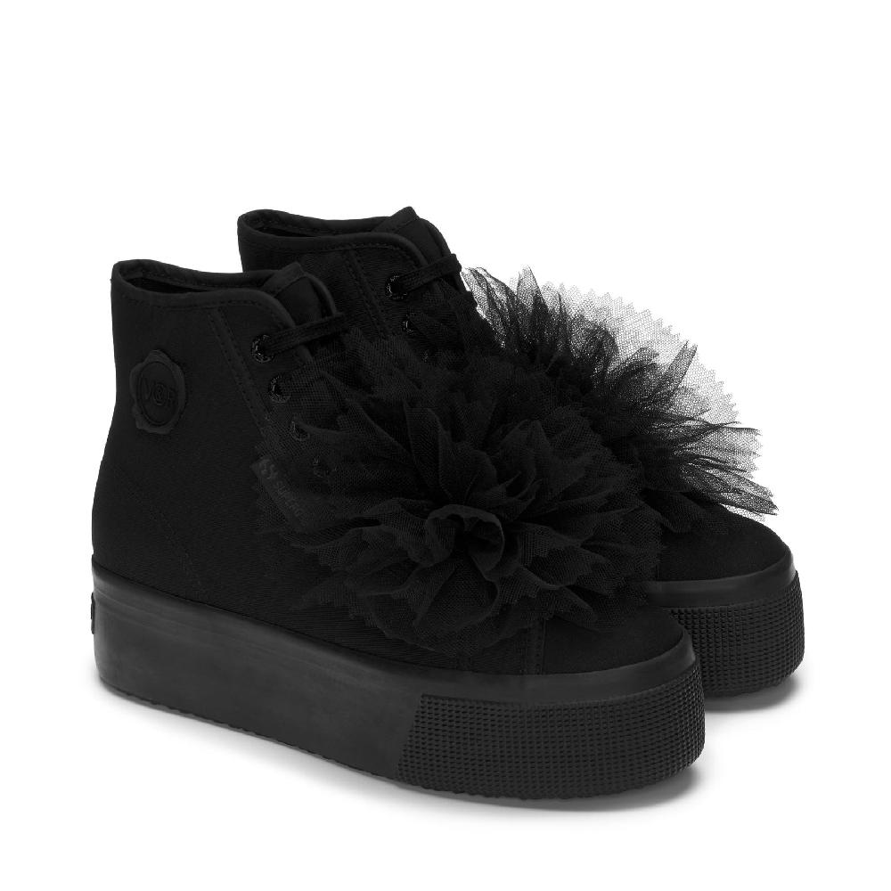 Superga 2708 HI TOP COCKADETOTAL BLACK Italia