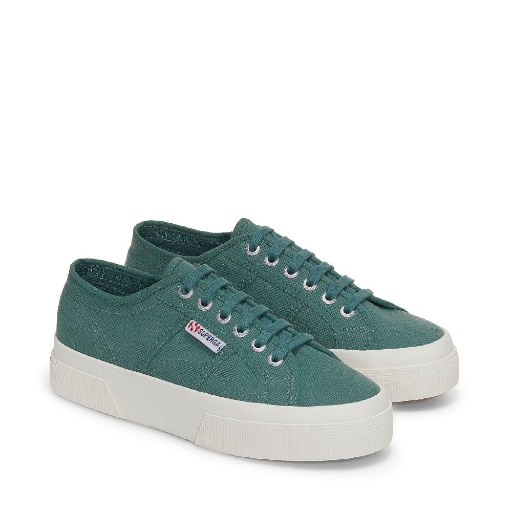 Superga 2740 PLATFORMGREEN DUSTY-FAVORIO Sottocosto