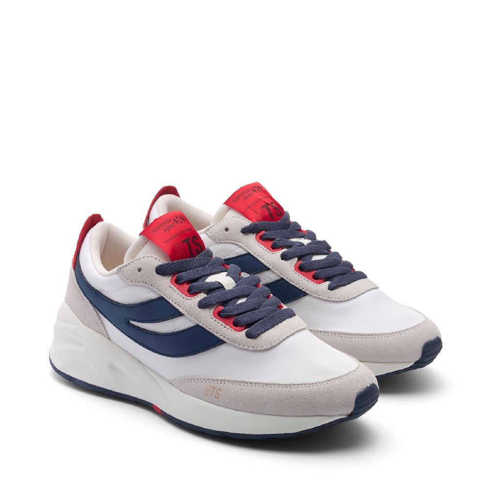 Superga 4089 TRAINING 9TS SLIMWHITE AVORIO-NAVY-RED Affare Del Giorno