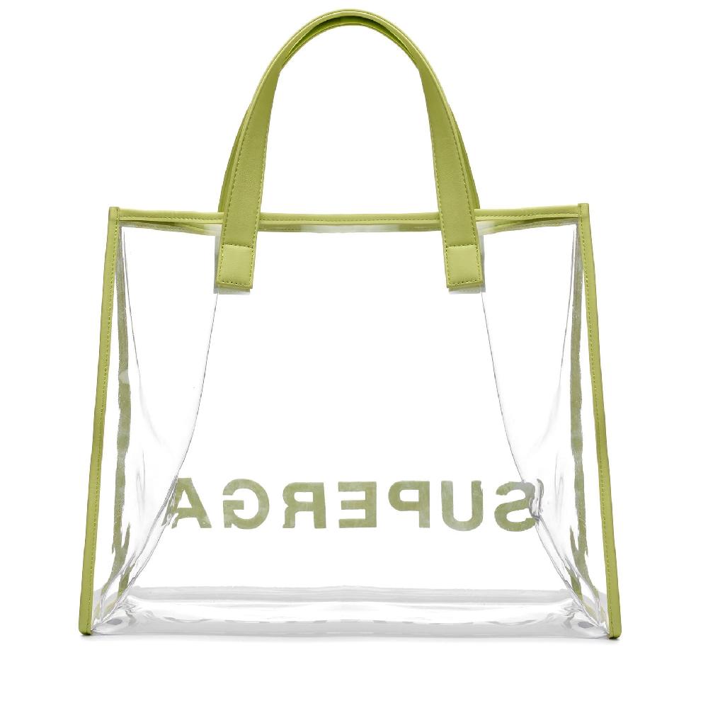 Superga TRANSPARENT SHOPPING BAGGREEN SUNNY LIME Offerta