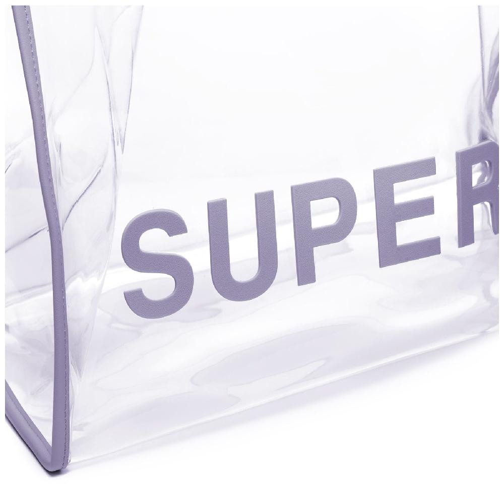 Superga TRANSPARENT SHOPPING BAGGREY LILLA Economico