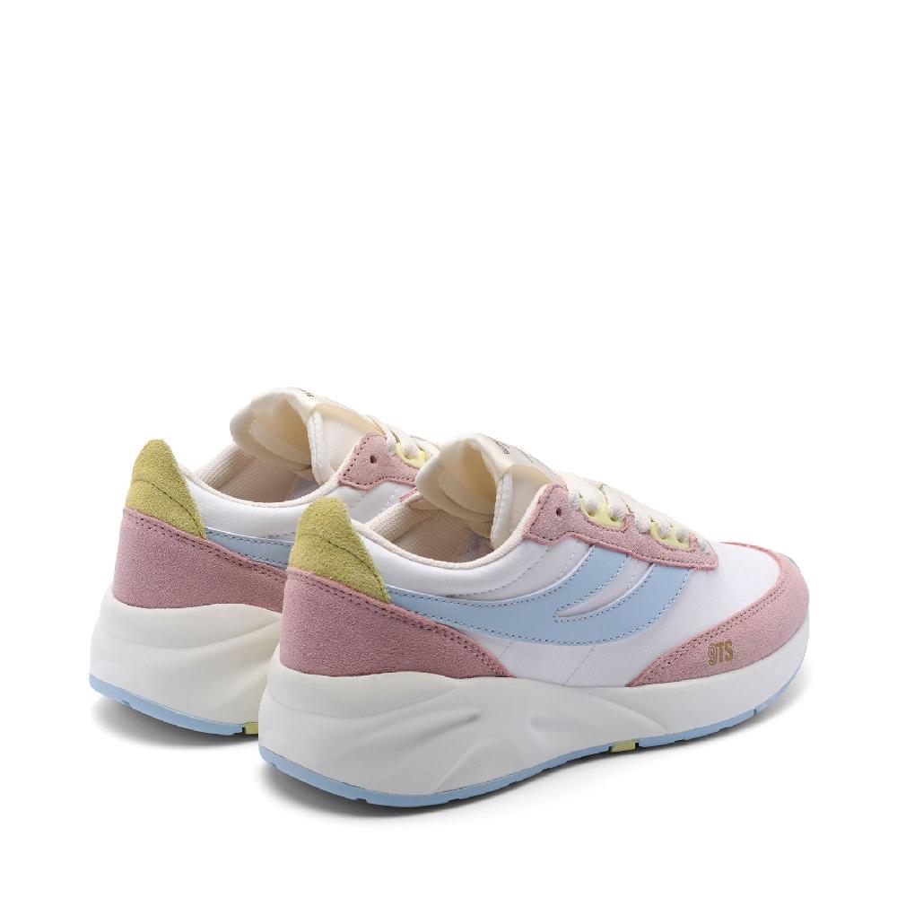 Superga 4089 TRAINING 9TS SLIMPINK ISH-GREY LILLA-SUNNY LIME-WHITE AVORIO Offerta San Valentino
