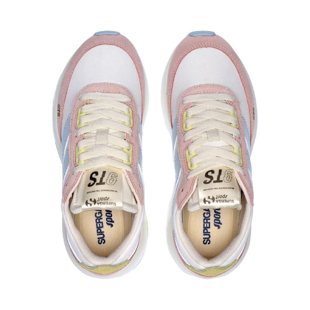 Superga 4089 TRAINING 9TS SLIMPINK ISH-GREY LILLA-SUNNY LIME-WHITE AVORIO Offerta San Valentino