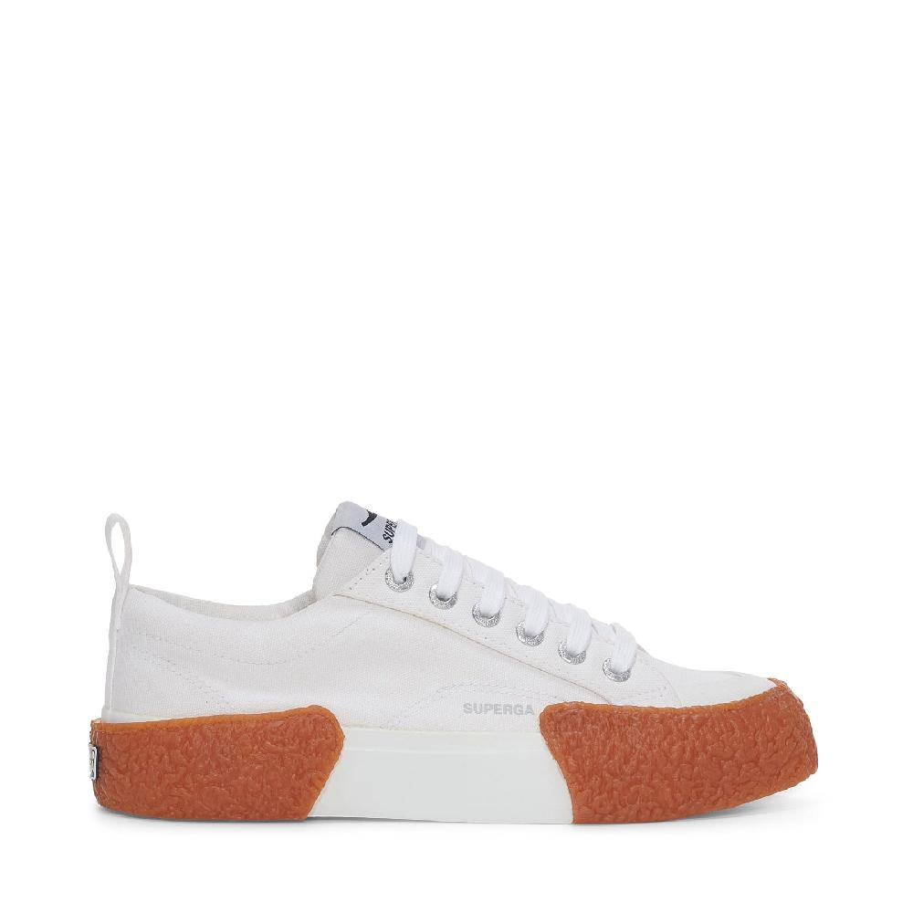 Superga 2660 STRIPE BIG BUMPERSWHITE-GUM Vendita calda