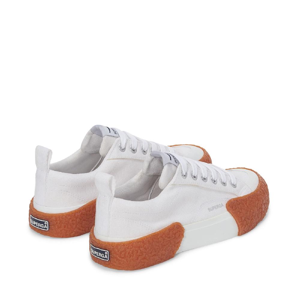 Superga 2660 STRIPE BIG BUMPERSWHITE-GUM Vendita calda